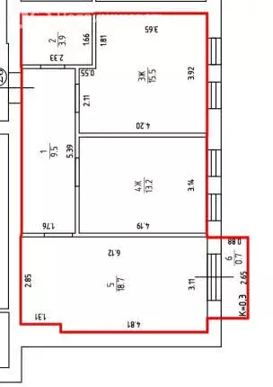 2-комнатная квартира: Зеленоградск, Донская улица, 46 (60.8 м) - Фото 1