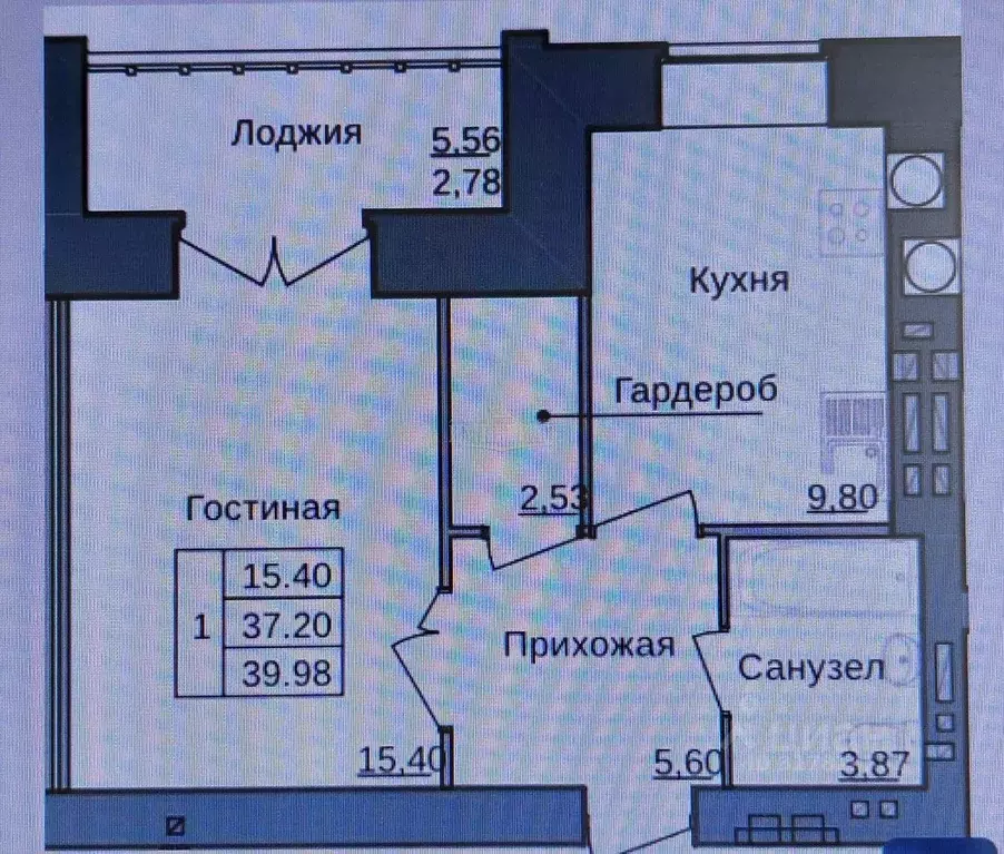 1-к кв. Марий Эл, Йошкар-Ола ул. Ползунова, 23А (42.76 м) - Фото 1