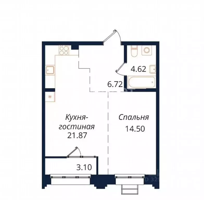 1-к кв. Иркутская область, Иркутск наб. Верхняя, 169 (50.5 м) - Фото 1