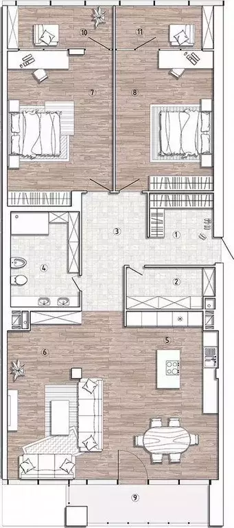 Квартира, 3 комнаты, 141 м - Фото 0