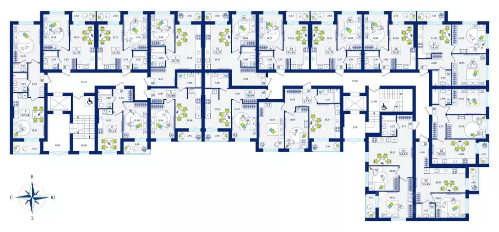1-к кв. Калининградская область, Зеленоградск  (39.43 м) - Фото 2