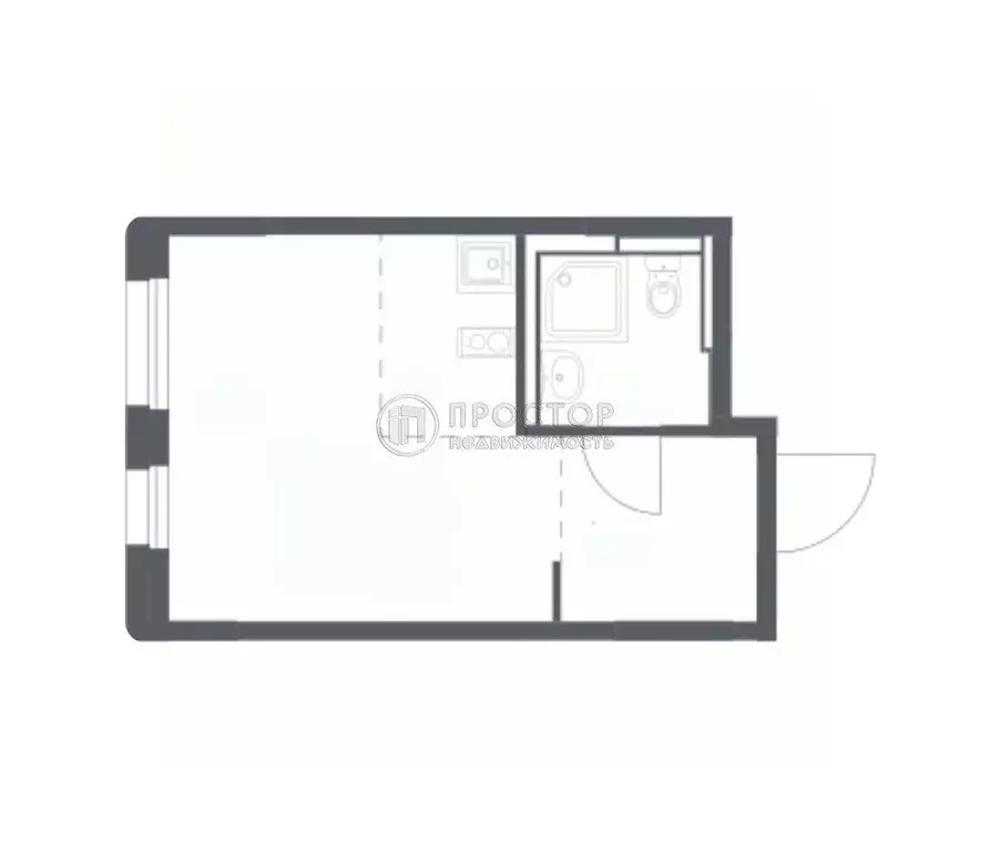 Студия Московская область, Домодедово городской округ, с. Ям ул. ... - Фото 2