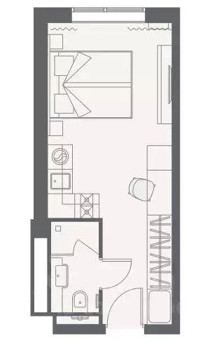 Студия Санкт-Петербург Камышовая ул., 25 (21.32 м) - Фото 0