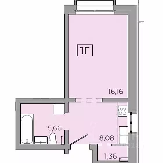 1-к кв. Иркутская область, Иркутск Байкальская ул., 89 (51.9 м) - Фото 0