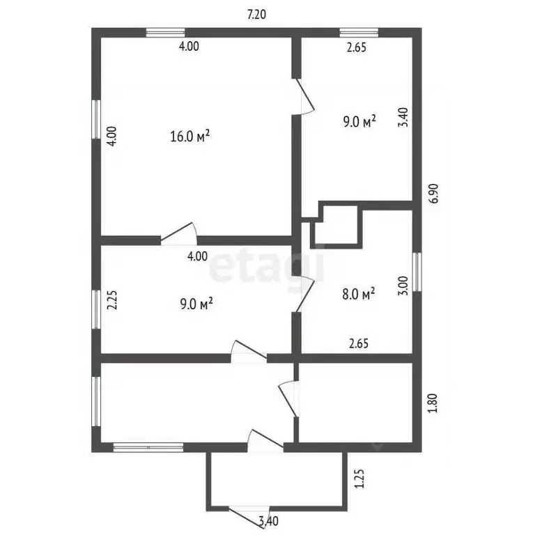 Дом в Кемеровская область, Киселевск Иркутская ул., 28 (42 м) - Фото 1