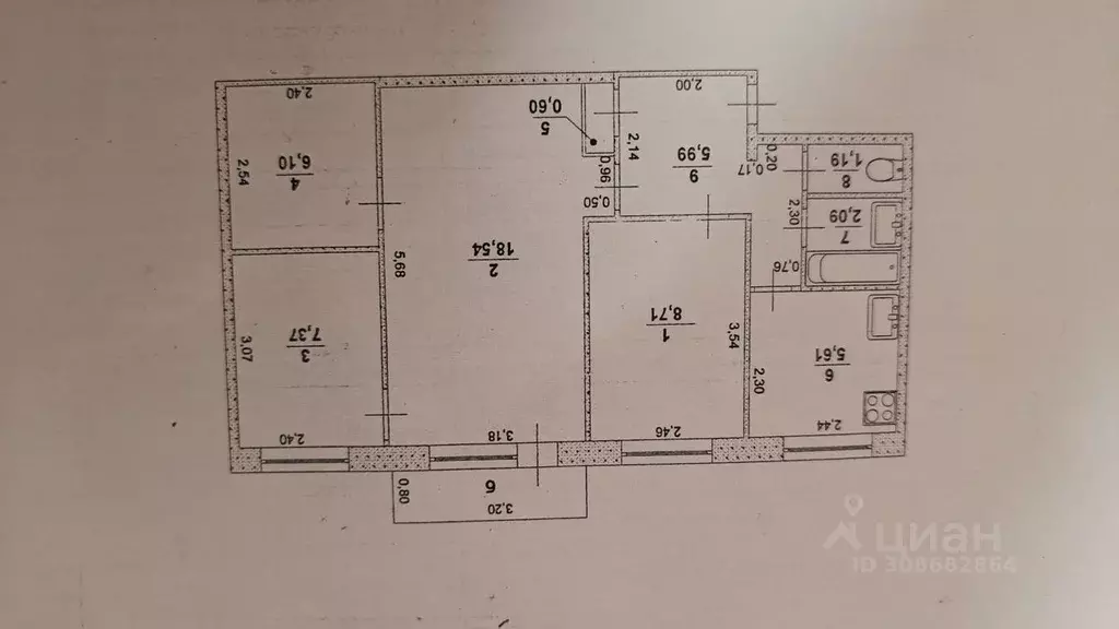 3-к кв. Ульяновская область, Ульяновск ул. Рябикова, 54 (57.0 м) - Фото 0