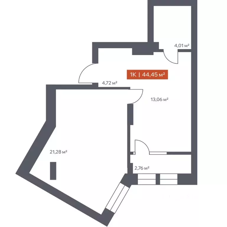 1-к кв. Томская область, Томск Красноармейская ул., 144 (44.45 м) - Фото 1