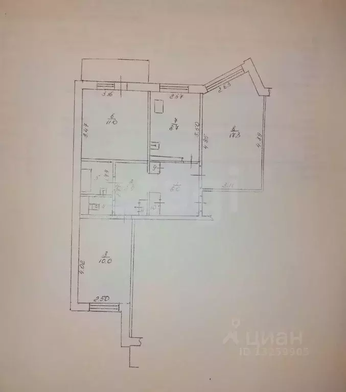3-к кв. Липецкая область, Липецк 15-й мкр, 29 (61.7 м) - Фото 1