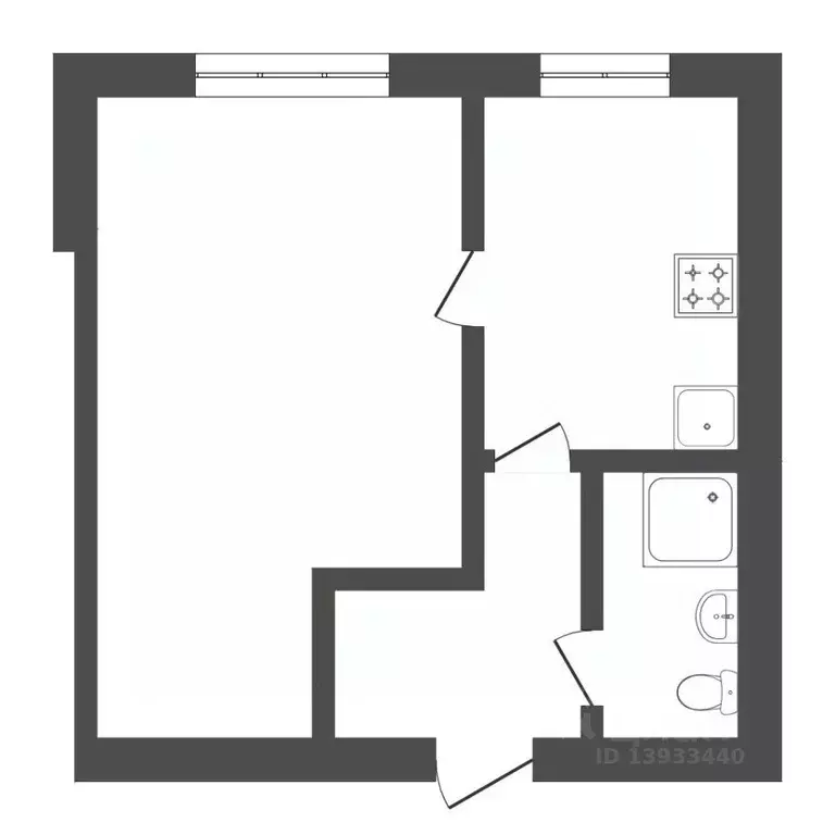 1-к кв. Тюменская область, Тюмень ул. 9 Января, 4 (33.6 м) - Фото 2