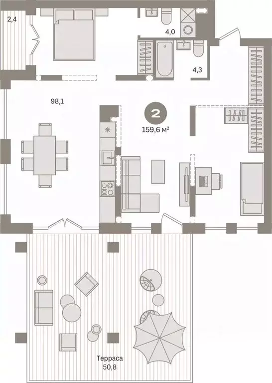 2-к кв. Ханты-Мансийский АО, Сургут Пролетарский просп., с9 (159.57 м) - Фото 1