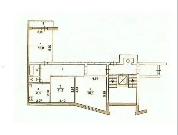 3-к кв. Челябинская область, Челябинск Комсомольский просп., 69 (74.9 ... - Фото 2