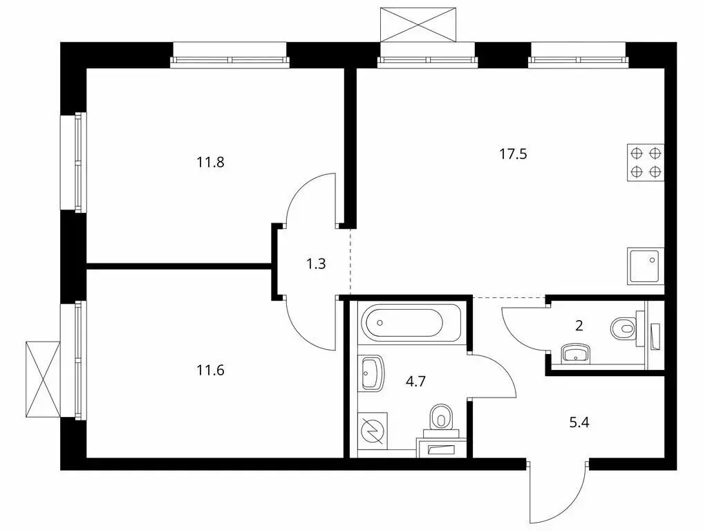 2-комнатная квартира: Южно-Сахалинск, улица имени Владимира ... - Фото 1