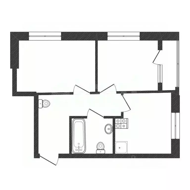 2-к кв. Калужская область, Обнинск ул. Курчатова, 35/1 (55.0 м) - Фото 2