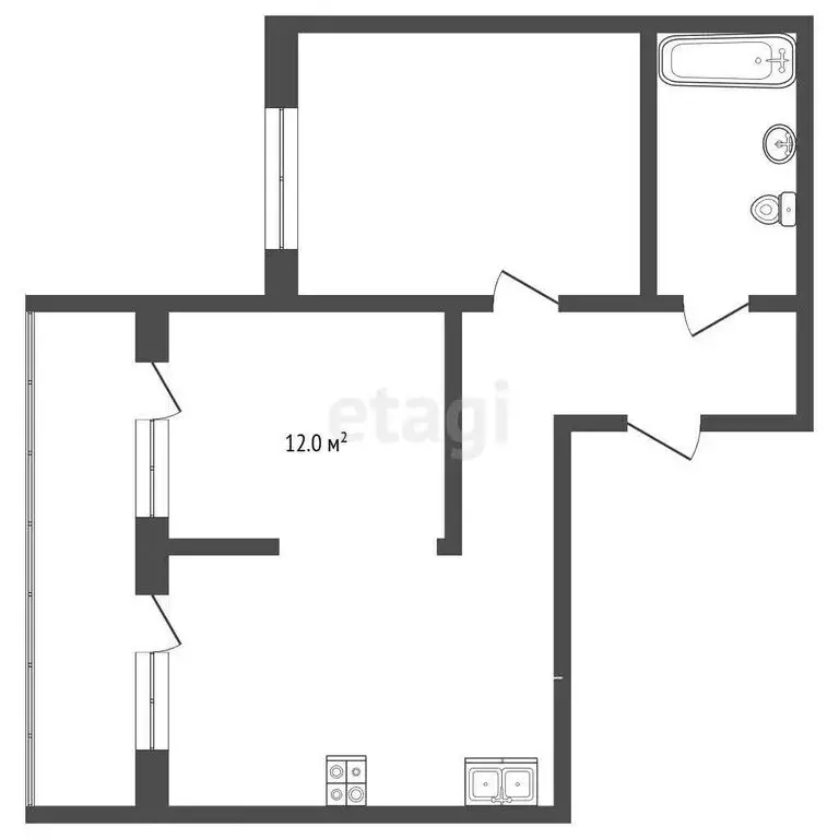 2-комнатная квартира: Егорьевск, микрорайон Заречье, 27 (55 м) - Фото 1