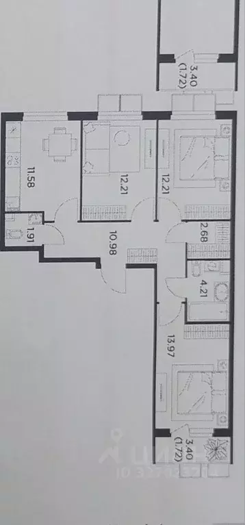 3-к кв. Московская область, Пушкино ул. Александра Меня, 5 (69.8 м) - Фото 2
