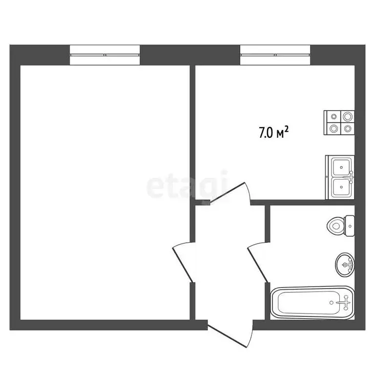 1-комнатная квартира: Тобольск, 4-й микрорайон, 35А (30.9 м) - Фото 1
