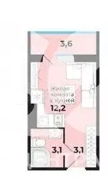Квартира-студия, 22 м, 8/18 эт. - Фото 0