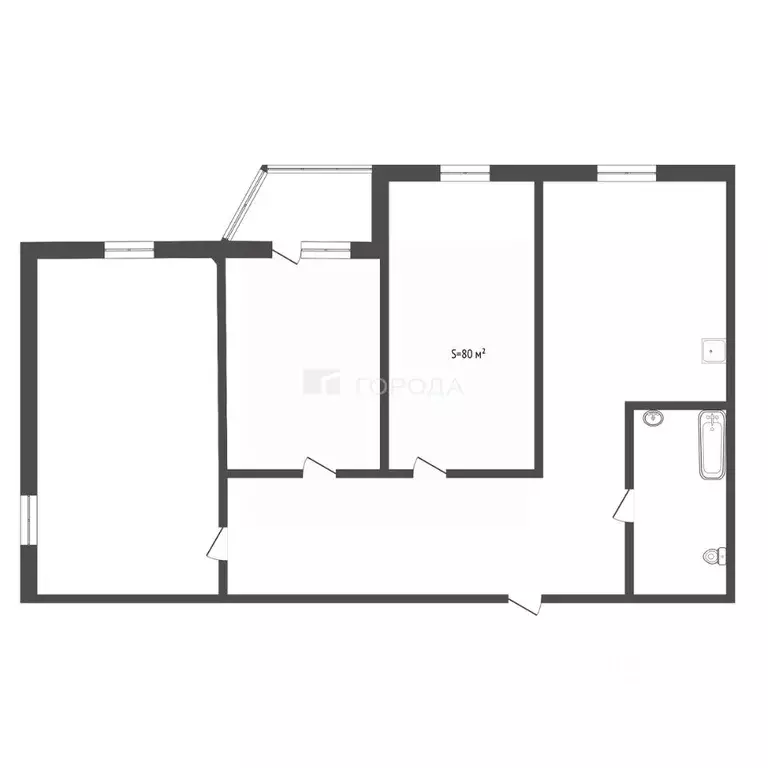 3-к кв. Алтайский край, Барнаул ул. Эмилии Алексеевой, 61 (80.0 м) - Фото 2