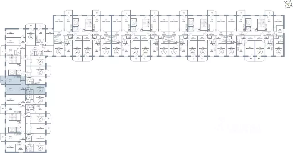 2-к кв. Ханты-Мансийский АО, Нефтеюганск 4-й мкр, 4к1 (71.3 м) - Фото 1