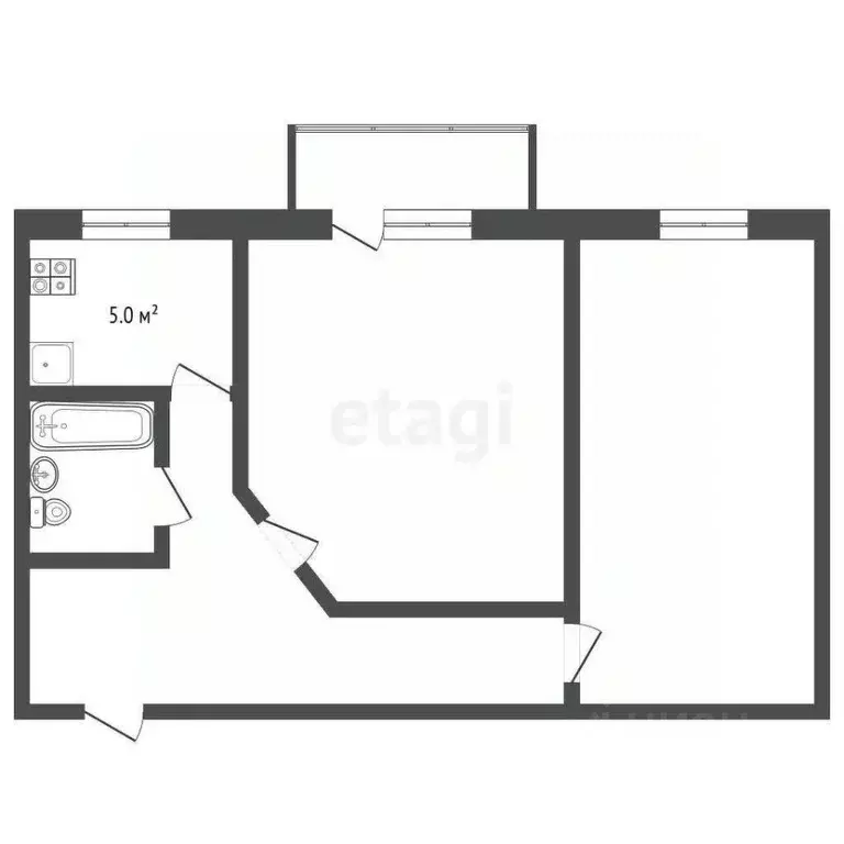2-к кв. Вологодская область, Череповец ул. Ленина, 78 (41.2 м) - Фото 0