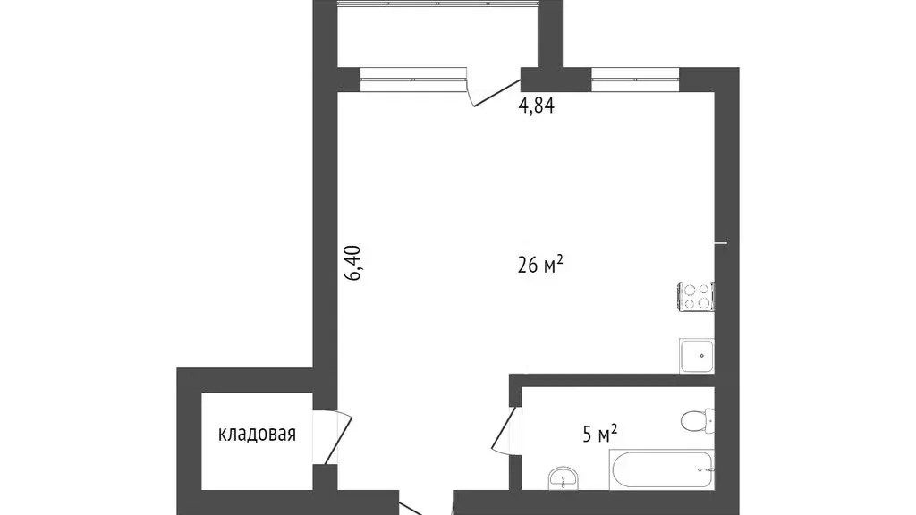 Квартира-студия: Ачинск, улица Манкевича, 20 (34.5 м) - Фото 0