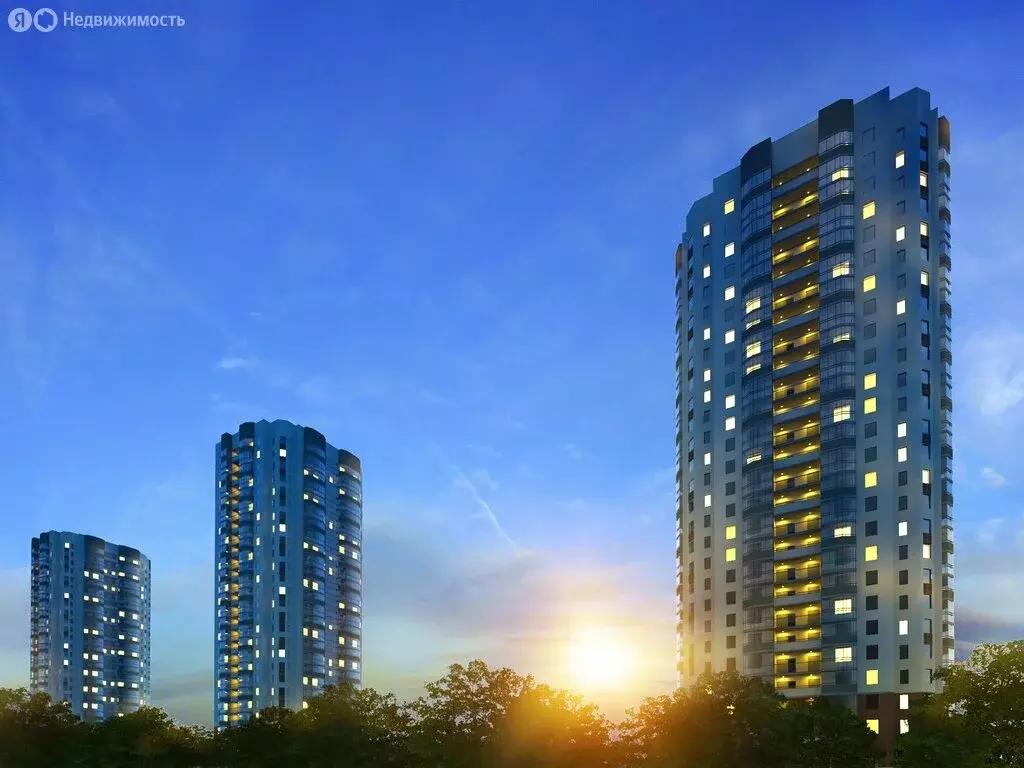 Квартира-студия: посёлок Парголово, Заречная улица, 11к4 (33.4 м) - Фото 1