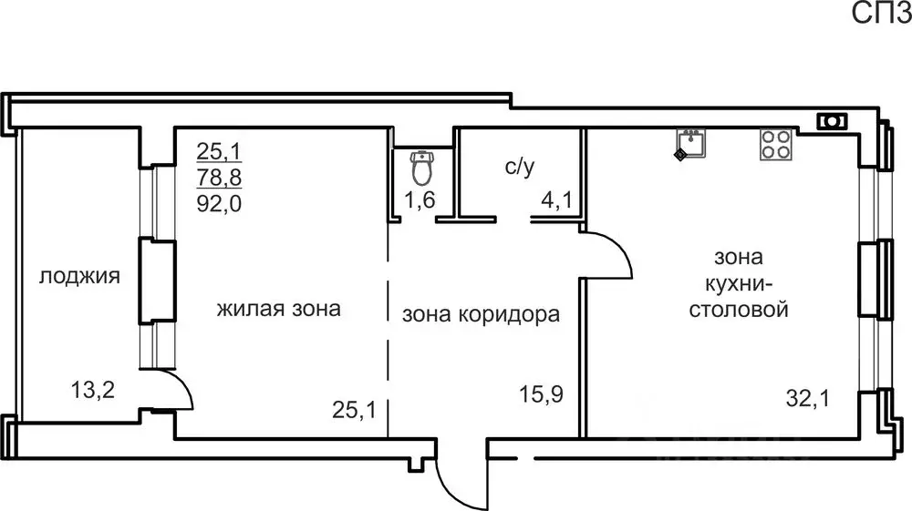 1-к кв. Вологодская область, Череповец Любецкая ул., 30 (92.0 м) - Фото 0