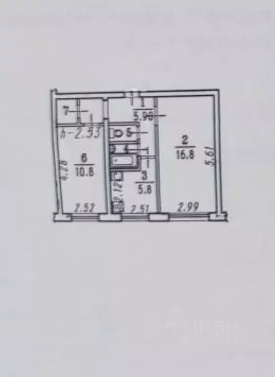 2-к кв. Омская область, Омск 3-й мкр, ул. Путилова, 11А (42.5 м) - Фото 0