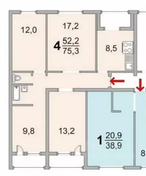 Комната Москва ул. Декабристов, 22 (12.0 м) - Фото 0