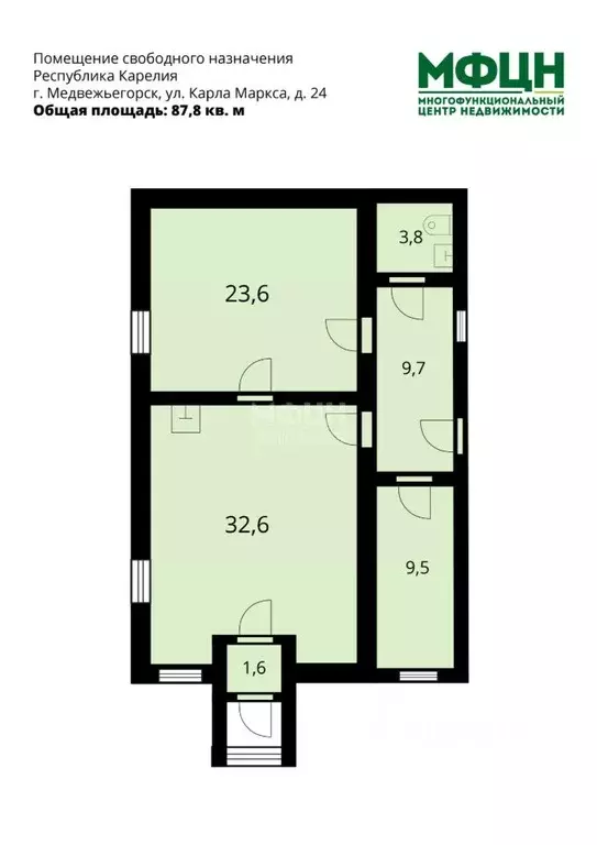 Помещение свободного назначения в Карелия, Медвежьегорск ул. Карла ... - Фото 2
