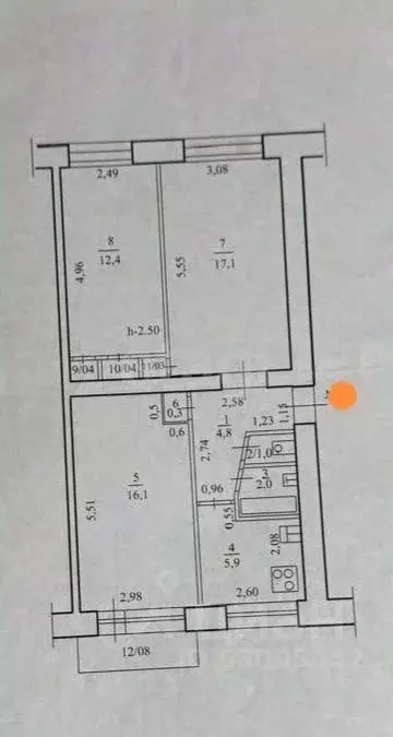 3-к кв. Забайкальский край, Чита 1-я Московская ул., 52 (61.5 м) - Фото 1
