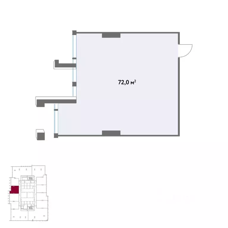 Офис в Москва Кинематографический кв-л,  (72 м) - Фото 2