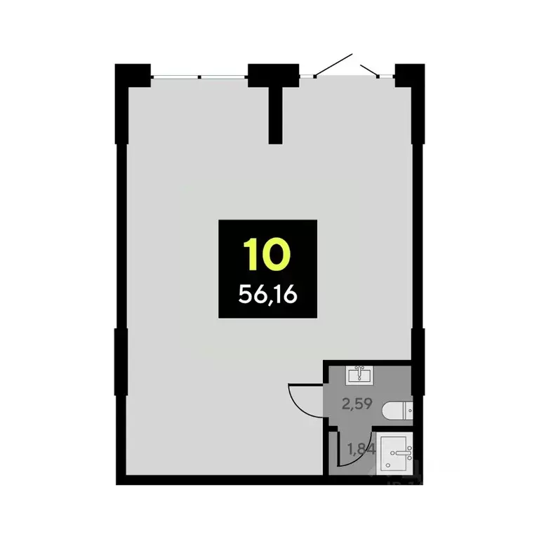 Офис в Тюменская область, Тюмень ул. Андрея Приказнова, 2 (56 м) - Фото 1