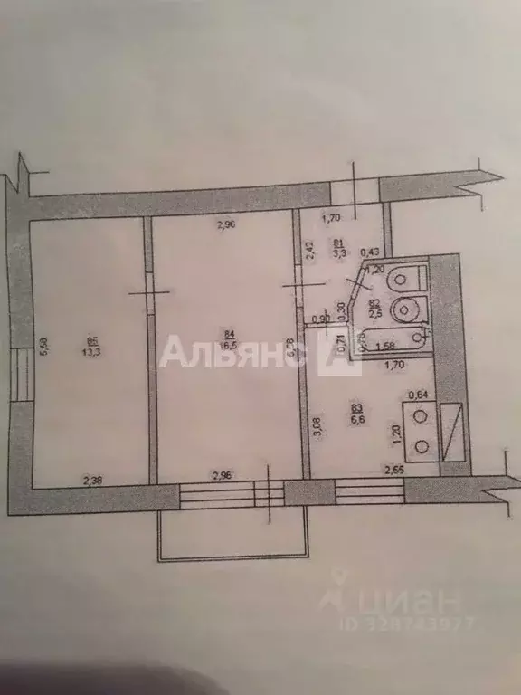 2-к кв. Ростовская область, Зверево ул. Макаренко, 12 (42.2 м) - Фото 1