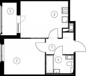 1-к кв. Омская область, Омск Волгоградская ул., 51 (40.0 м) - Фото 1