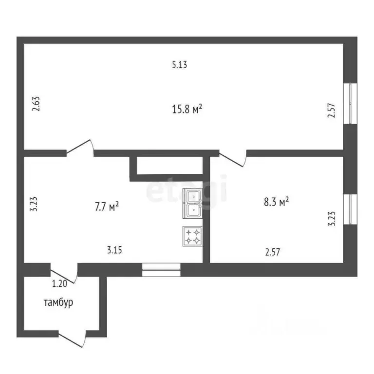 2-к кв. Калужская область, Перемышльский муниципальный округ, Сильково ... - Фото 2