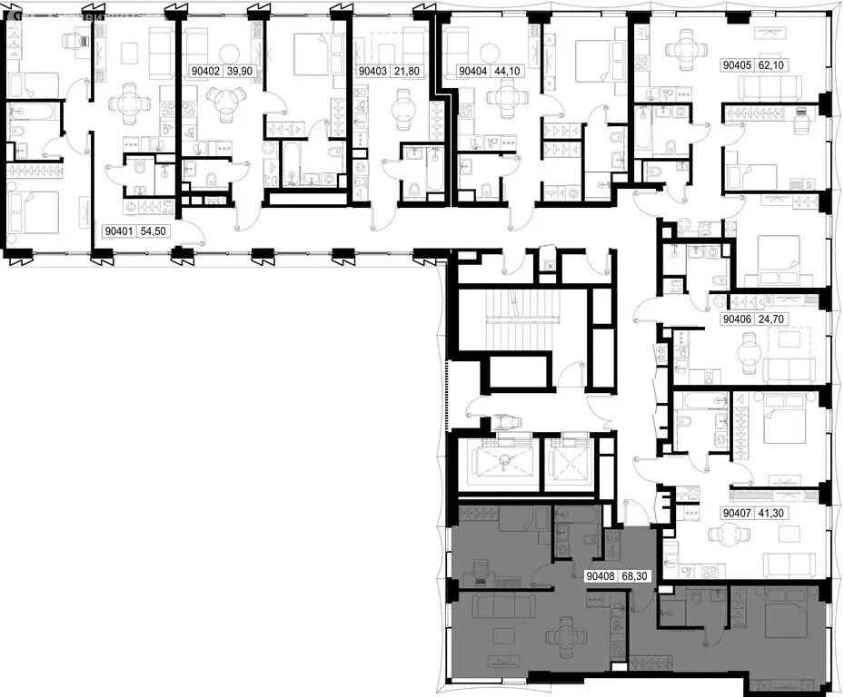 2-комнатная квартира: Москва, ЖК Ситизен, к9 (68.3 м) - Фото 0