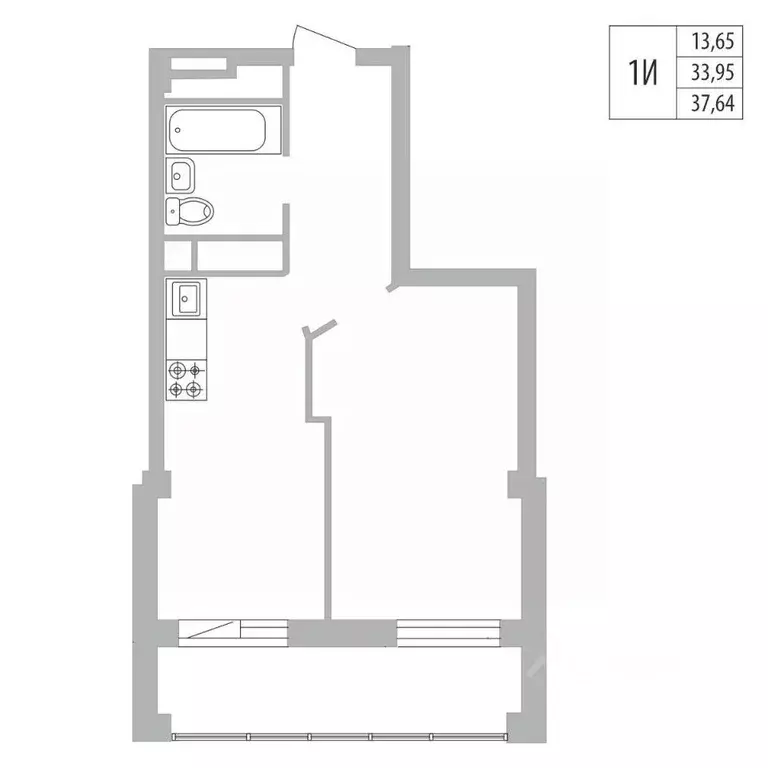 1-к кв. Татарстан, Набережные Челны ул. Раскольникова, 22 (37.64 м) - Фото 0