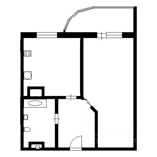 1-к кв. Санкт-Петербург ул. Бутлерова, 40 (33.5 м) - Фото 1