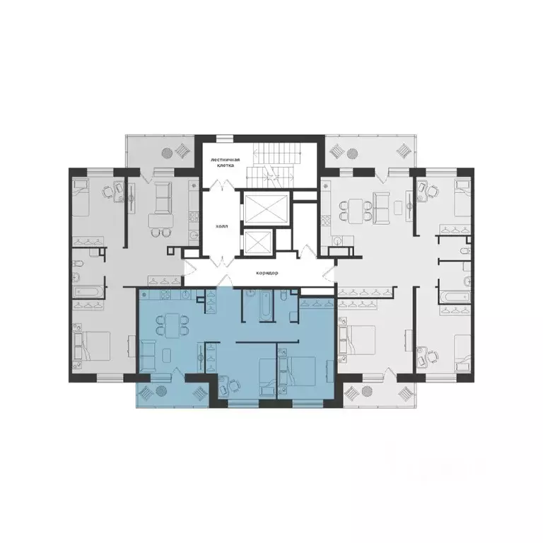 2-к кв. Тюменская область, Тюмень Горизонт жилой комплекс (60.85 м) - Фото 2