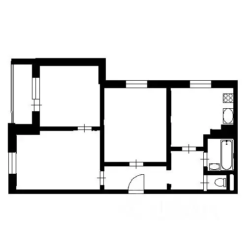 3-к кв. Брянская область, Брянск Авиационная ул., 10 (65.7 м) - Фото 1