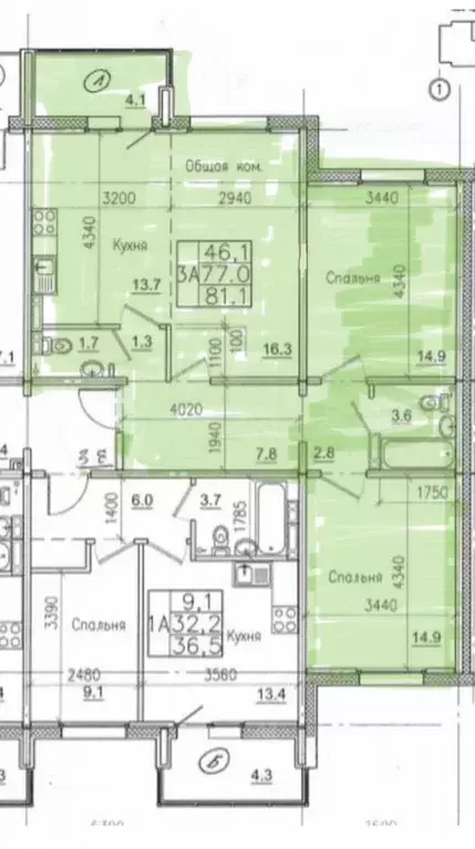 3-к кв. Иркутская область, Иркутск Гусарская тер., 3 (81.1 м) - Фото 1