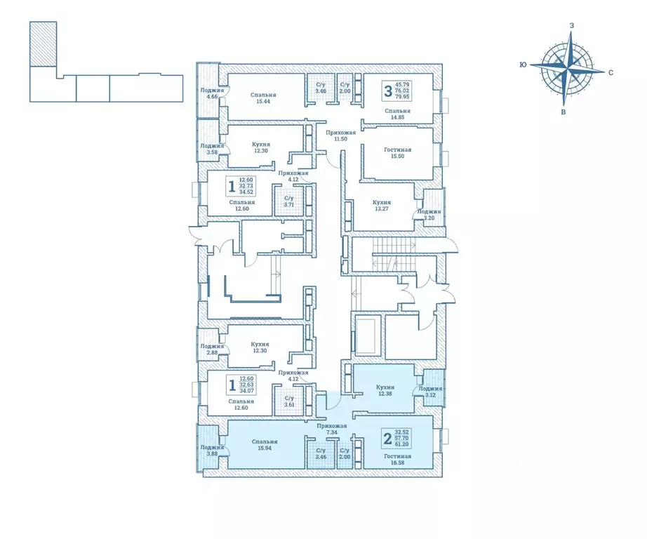 2-к кв. Московская область, Щелково городской округ, Монино пгт ... - Фото 2
