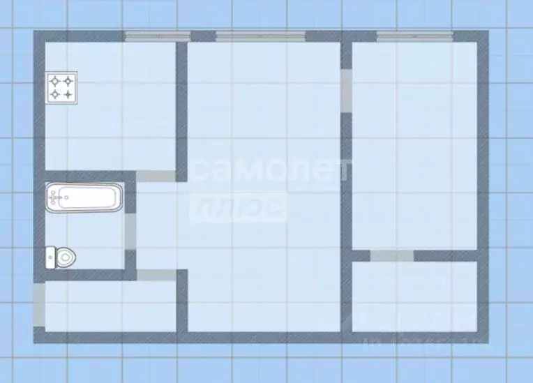 2-к кв. Липецкая область, Липецк ул. Космонавтов, 68 (44.4 м) - Фото 2