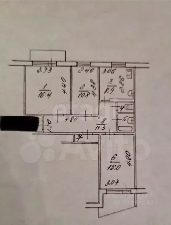 3-к кв. Коми, Сыктывкар ул. Малышева, 12 (67.5 м) - Фото 0