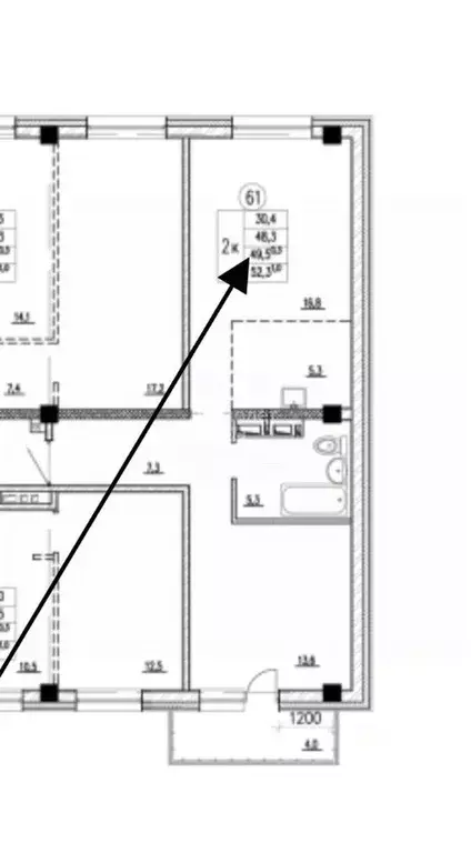 2-к кв. Иркутская область, Иркутск ул. Варламова, 102 (52.3 м) - Фото 1