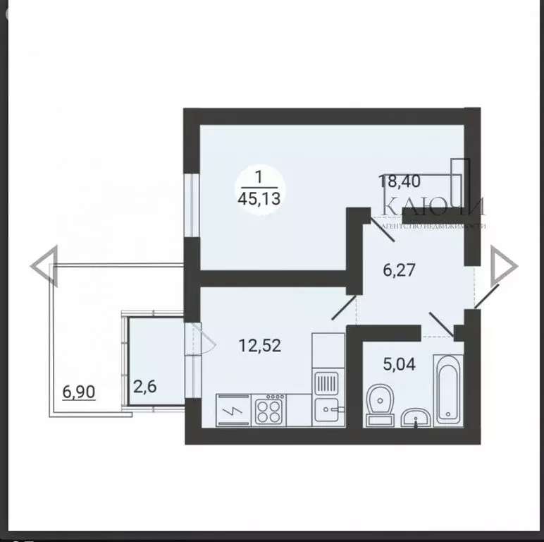 1-комнатная квартира: Магнитогорск, улица Тевосяна, 32 (45.13 м) - Фото 2