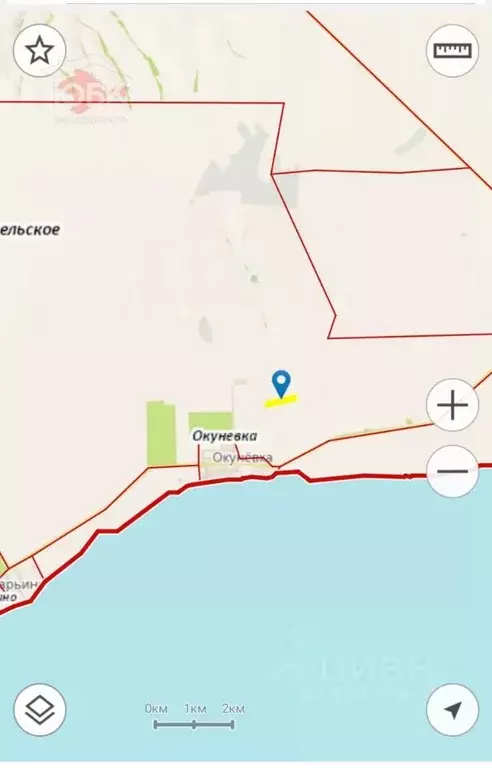 Участок в Крым, Черноморский район, с. Окуневка ул. Крупской (340.0 ... - Фото 2