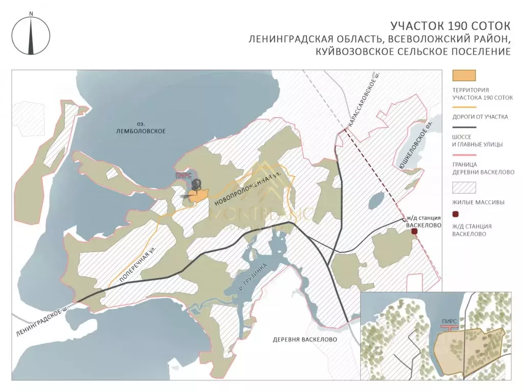 Участок в Ленинградская область, Всеволожский район, Куйвозовское ... - Фото 2
