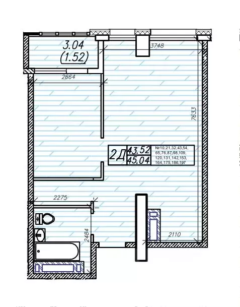 2-к кв. Приморский край, Владивосток Енисейская ул. (45.04 м) - Фото 1